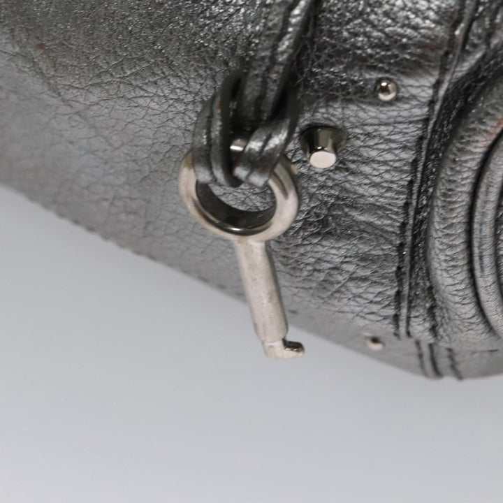 Chloe Paddington Hand Bag Leather Silver Gold am7440