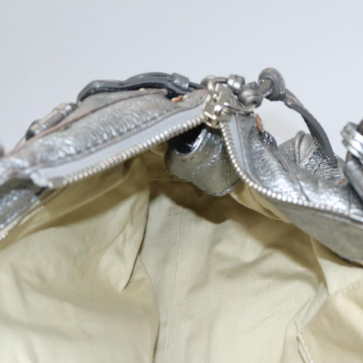 Chloe Paddington Hand Bag Leather Silver Gold am7440