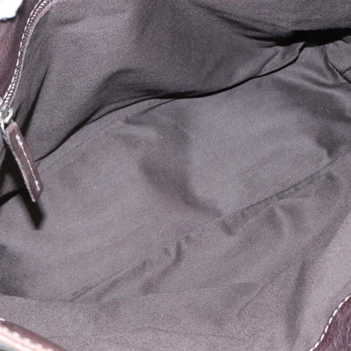 Chloe Paddington Shoulder Bag Leather Brown Gold Silver am7469