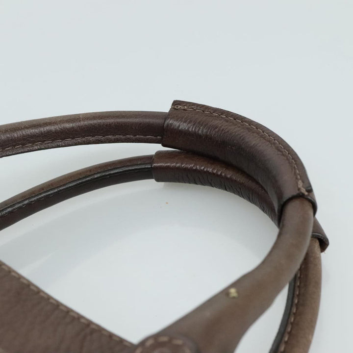 Chloe Paddington Shoulder Bag Leather Brown Gold Silver am7469