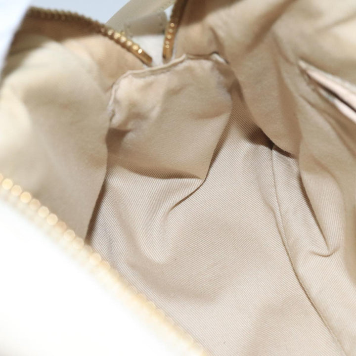Chloe Paraty Hand Bag Leather 2way White Gold am7470