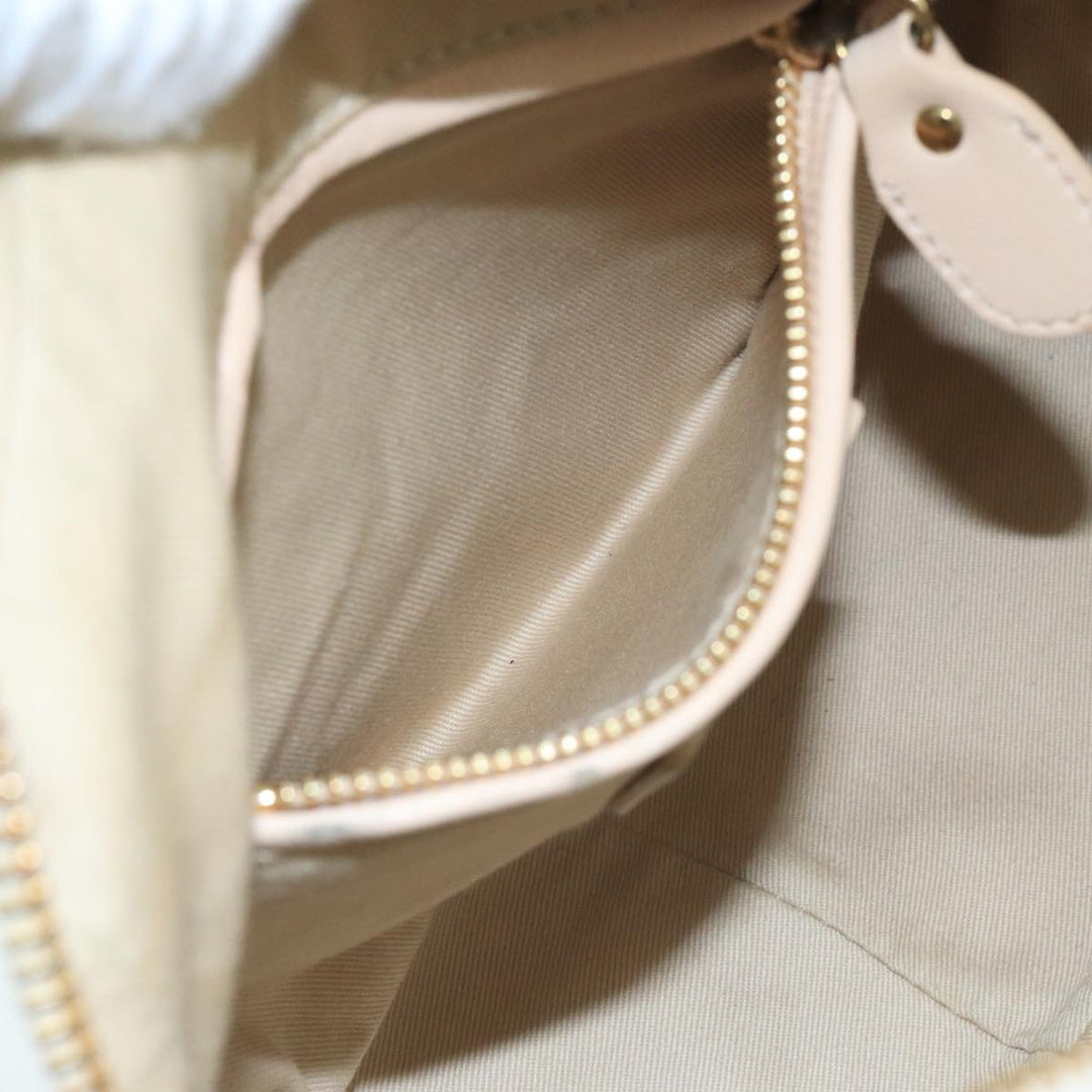 Chloe Paraty Hand Bag Leather 2way White Gold am7470