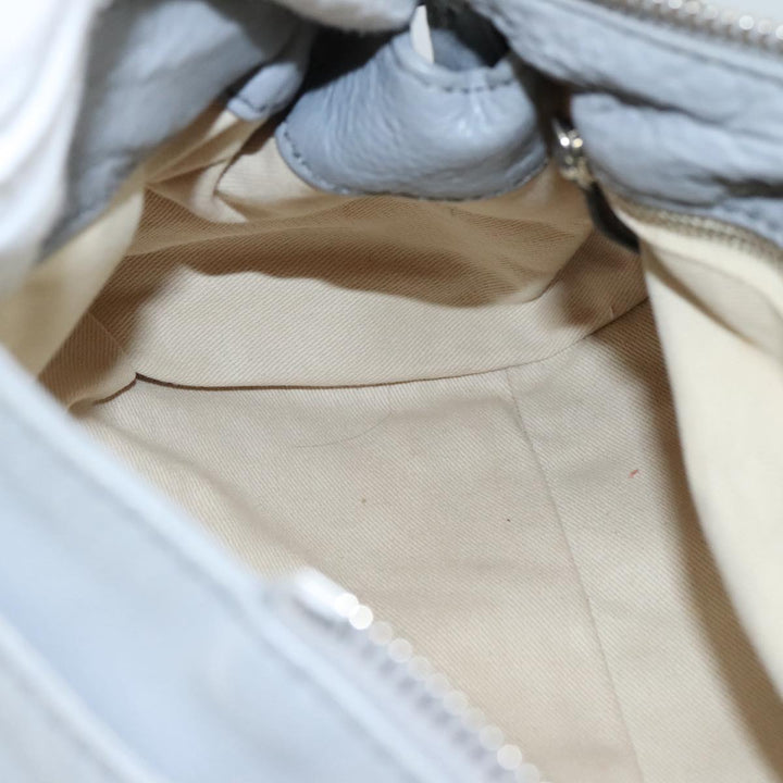 Chloe Paddington Hand Bag Leather Gray Gold Silver am7475