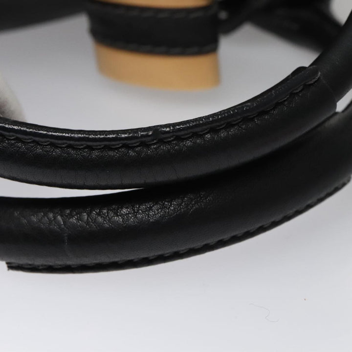 Chloe Paddington Hand Bag Leather Black Gold Silver am7478