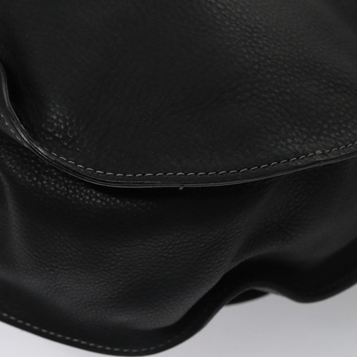 Chloe Mercy Hand Bag Leather Black Gold am7486