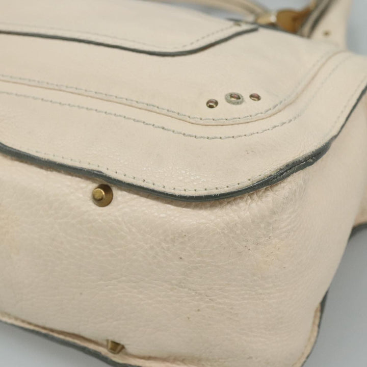 Chloe Paddington Hand Bag Leather Cream am7568