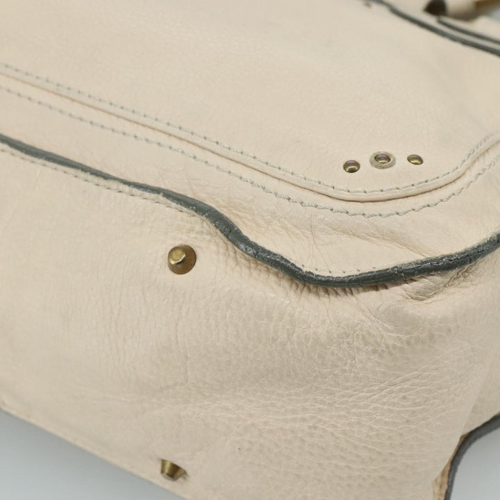 Chloe Paddington Hand Bag Leather Cream am7568