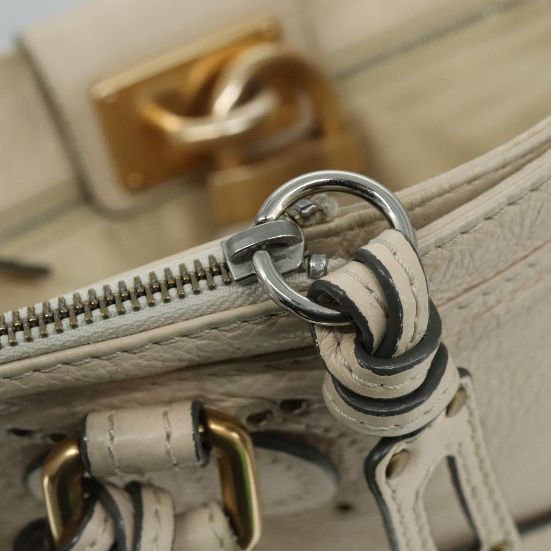 Chloe Paddington Hand Bag Leather Cream am7568