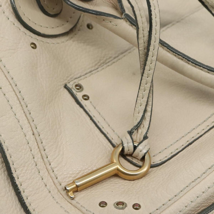 Chloe Paddington Hand Bag Leather Cream am7568