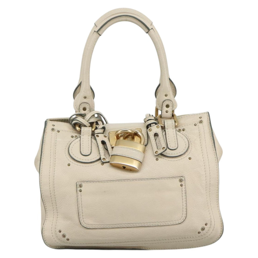 Chloe Paddington Hand Bag Leather Cream am7568