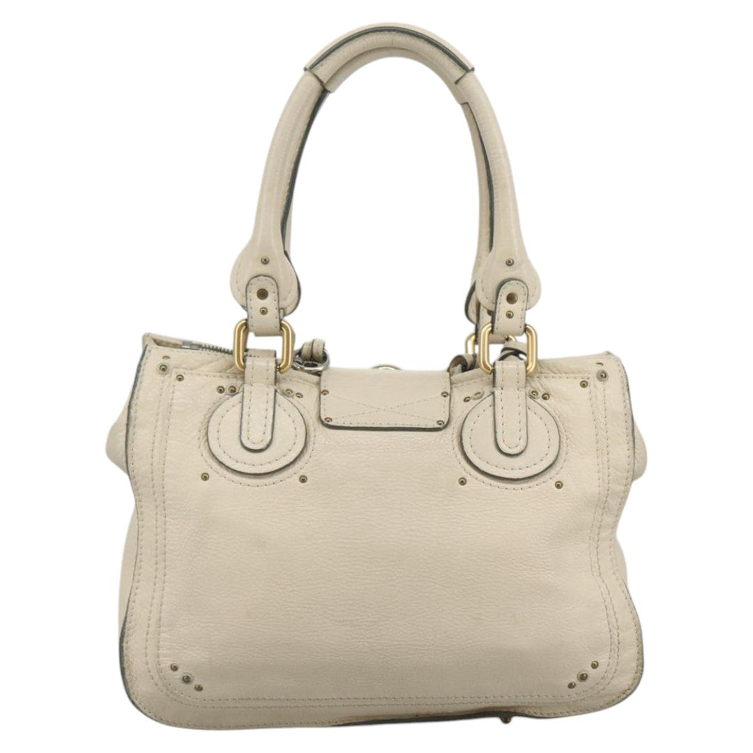 Chloe Paddington Hand Bag Leather Cream am7568