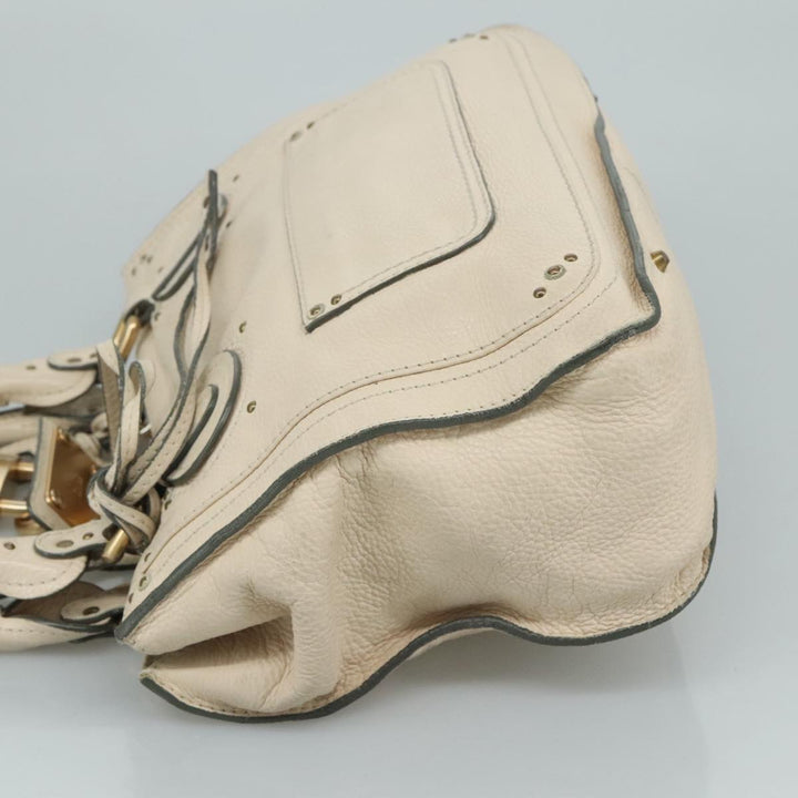 Chloe Paddington Hand Bag Leather Cream am7568