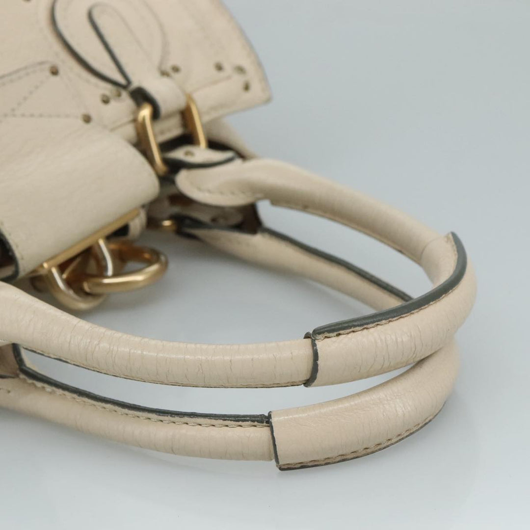 Chloe Paddington Hand Bag Leather Cream am7568