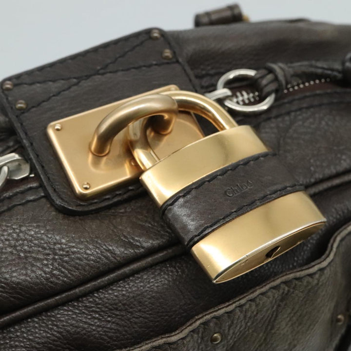 Chloe Paddington Shoulder Bag Leather Brown am7569