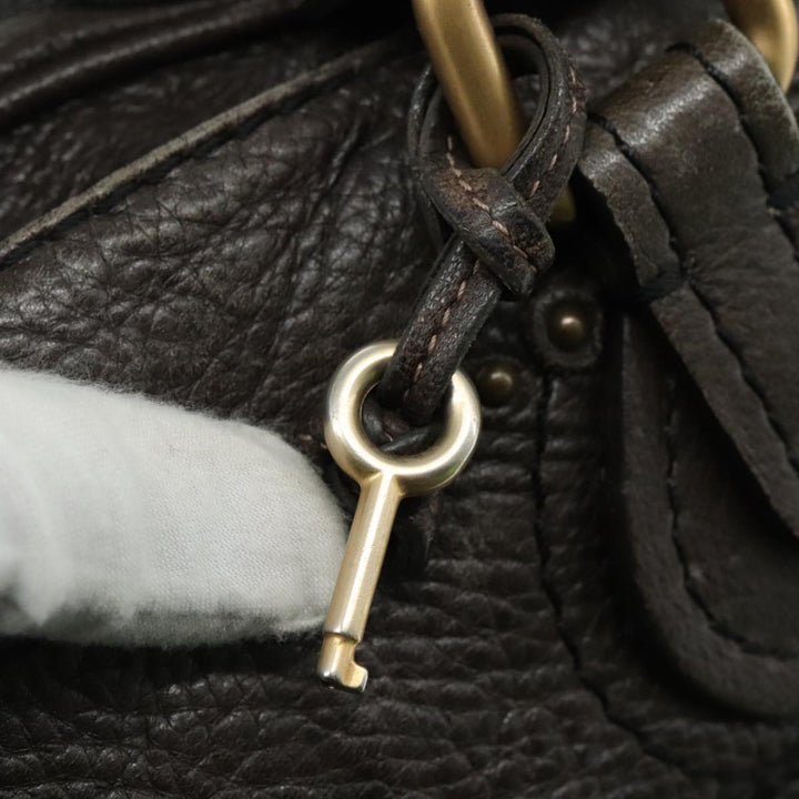 Chloe Paddington Shoulder Bag Leather Brown am7569