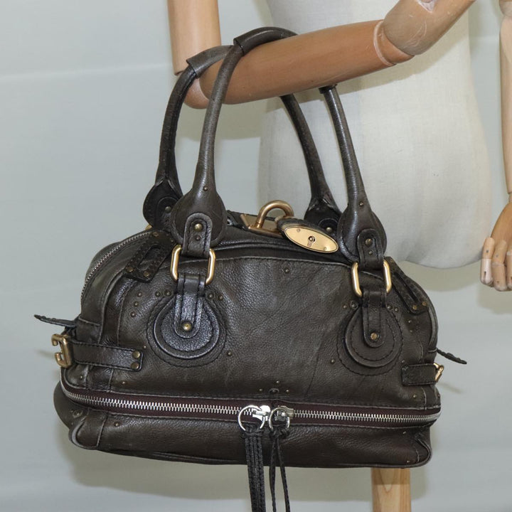 Chloe Paddington Shoulder Bag Leather Brown am7569