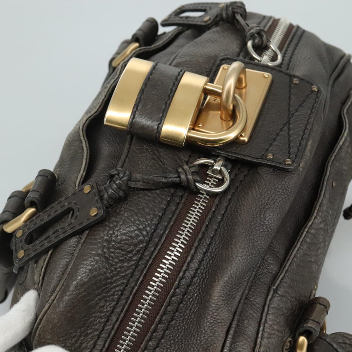 Chloe Paddington Shoulder Bag Leather Brown am7569
