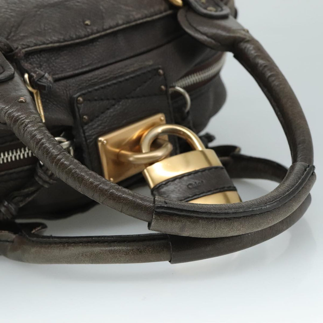 Chloe Paddington Shoulder Bag Leather Brown am7569
