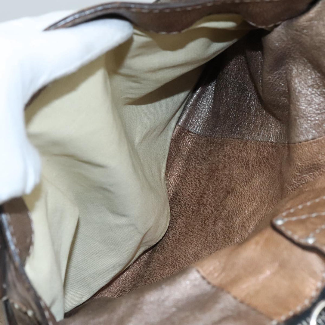 Chloe Paddington Tote Bag Leather Gold Tone am7570