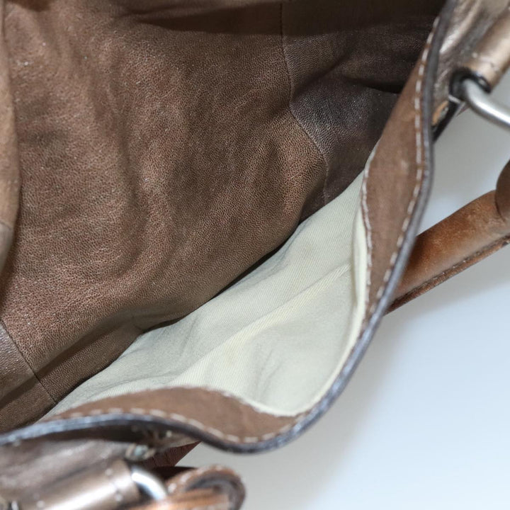 Chloe Paddington Tote Bag Leather Gold Tone am7570