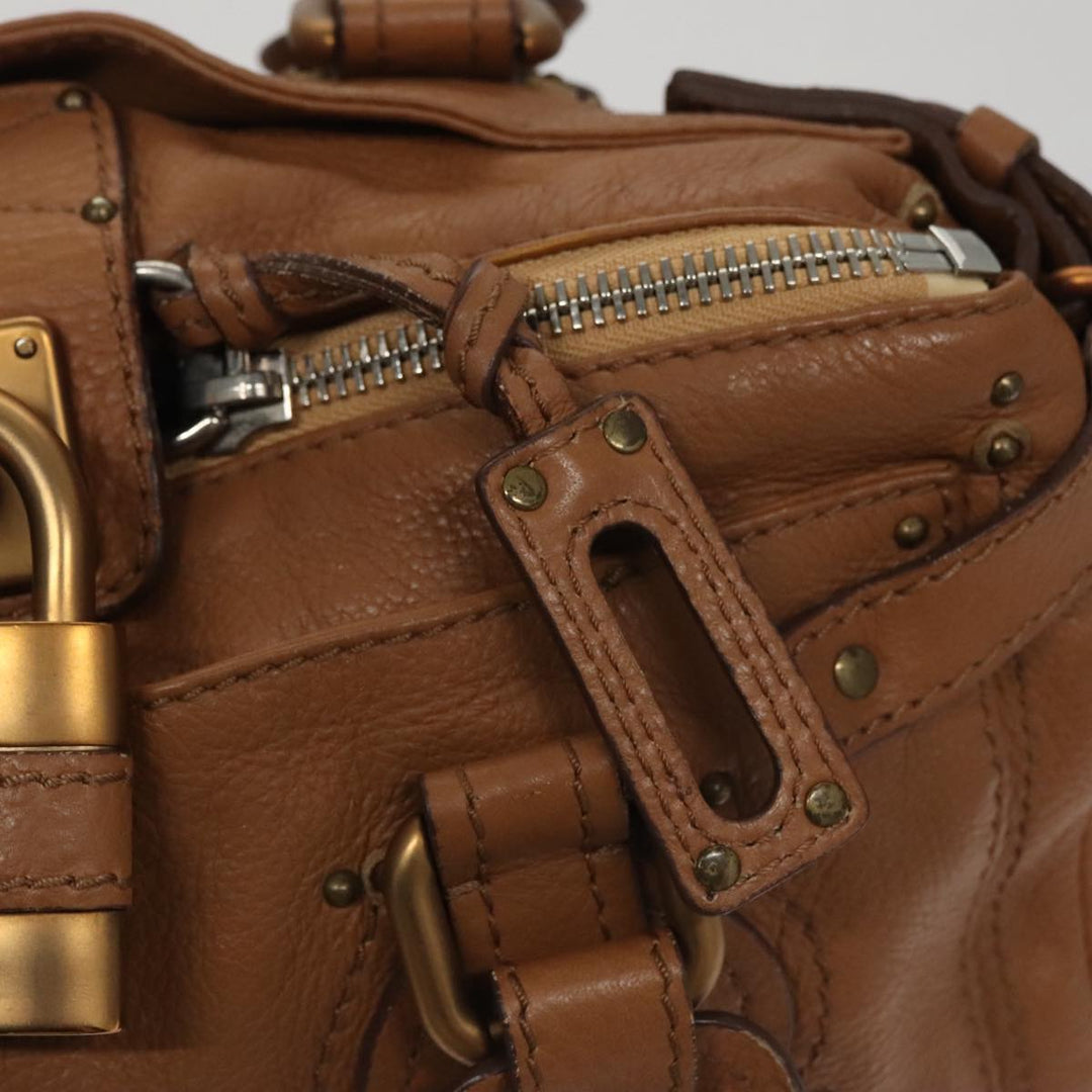 Chloe Paddington Hand Bag Leather Brown am7571