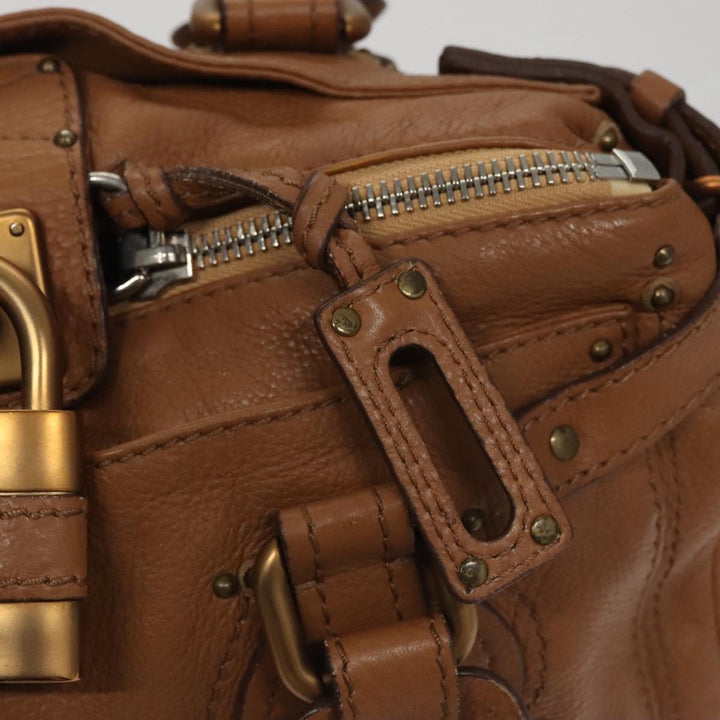 Chloe Paddington Hand Bag Leather Brown am7571