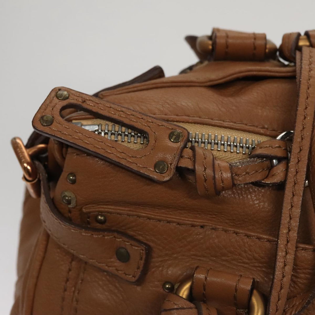 Chloe Paddington Hand Bag Leather Brown am7571