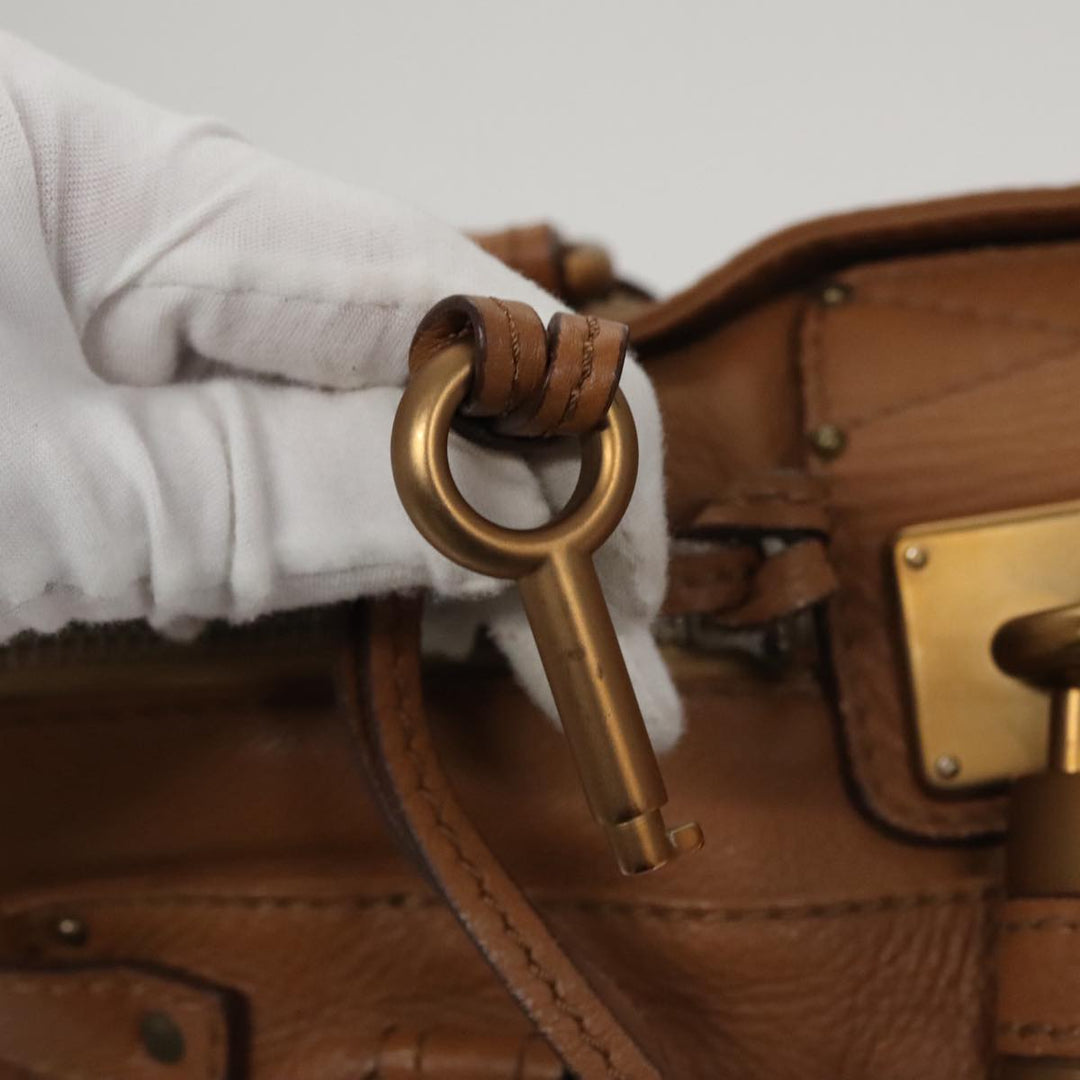 Chloe Paddington Hand Bag Leather Brown am7571