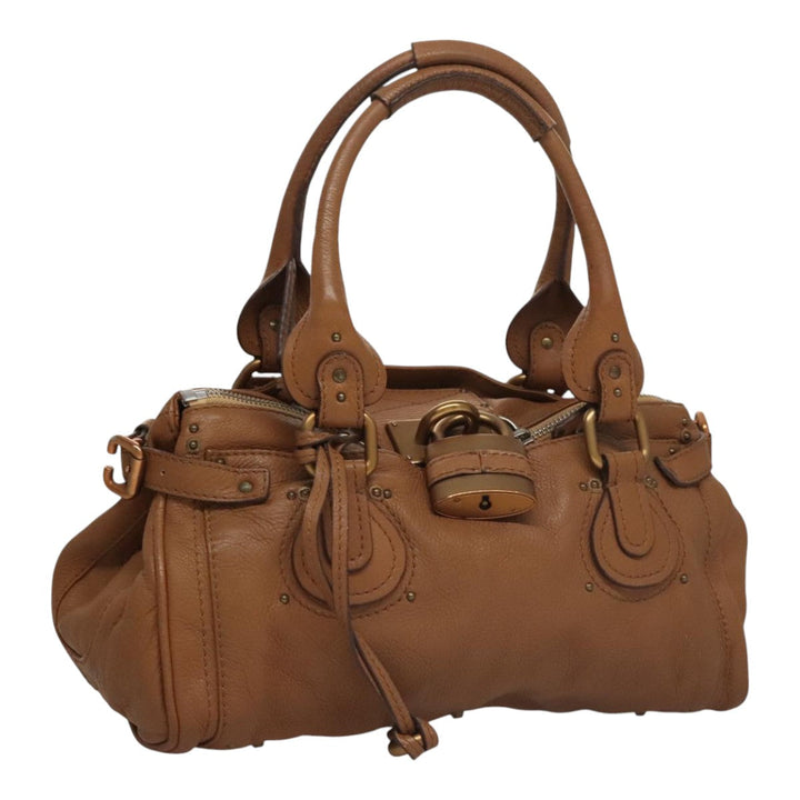 Chloe Paddington Hand Bag Leather Brown am7571