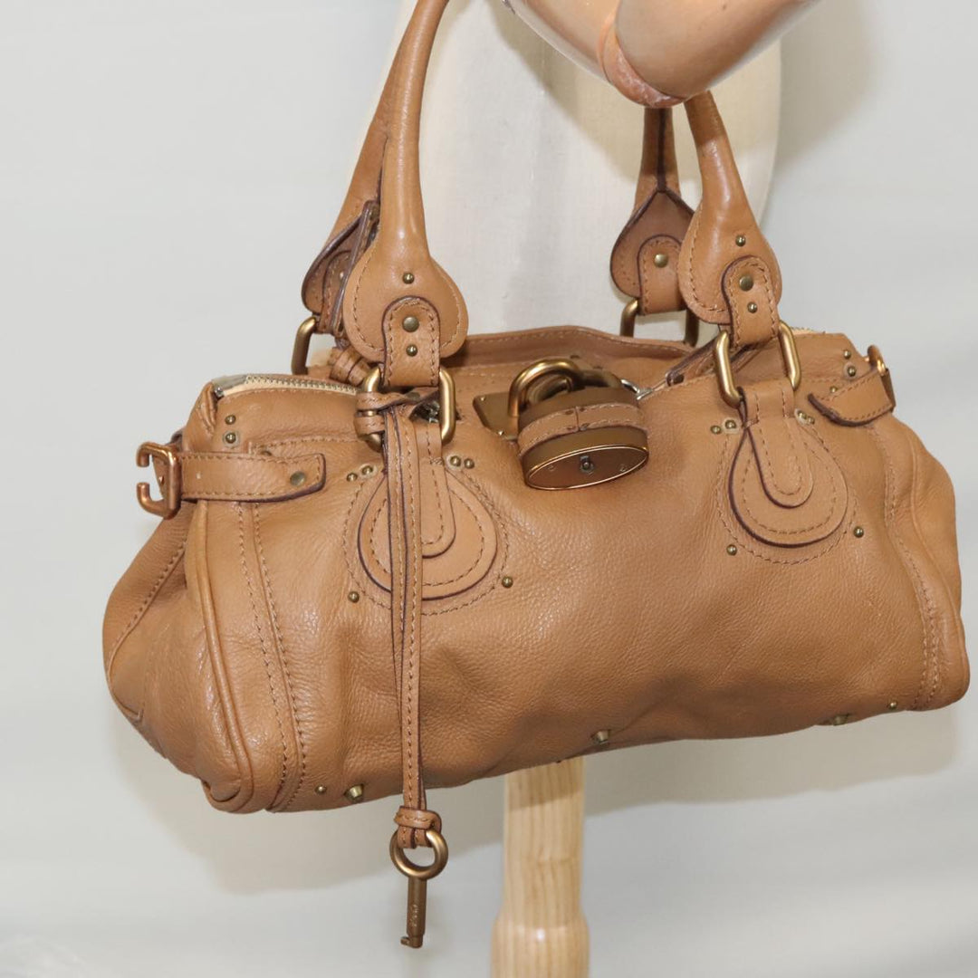 Chloe Paddington Hand Bag Leather Brown am7571