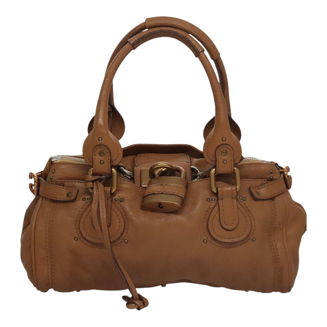 Chloe Paddington Hand Bag Leather Brown am7571