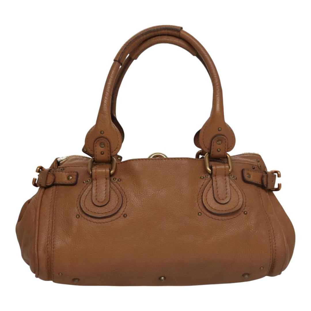 Chloe Paddington Hand Bag Leather Brown am7571
