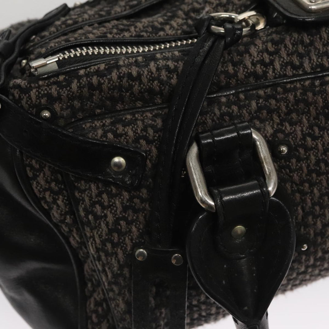 Chloe Paddington Hand Bag Canvas Gray Silver am7572