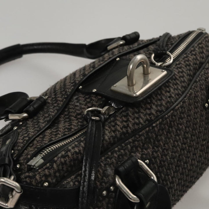 Chloe Paddington Hand Bag Canvas Gray Silver am7572