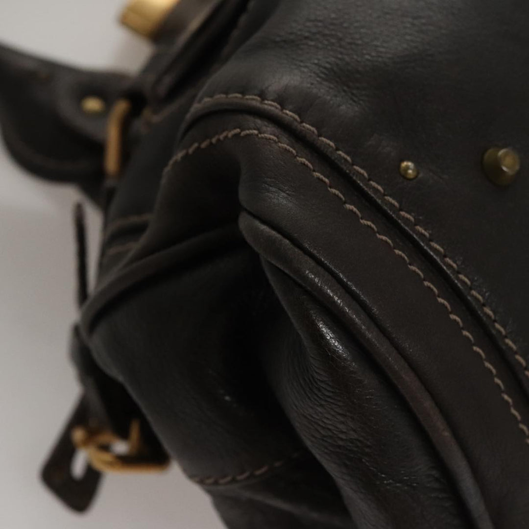 Chloe Paddington Hand Bag Leather Brown am7592