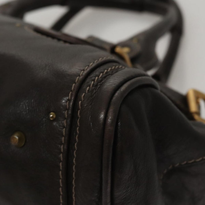 Chloe Paddington Hand Bag Leather Brown am7592