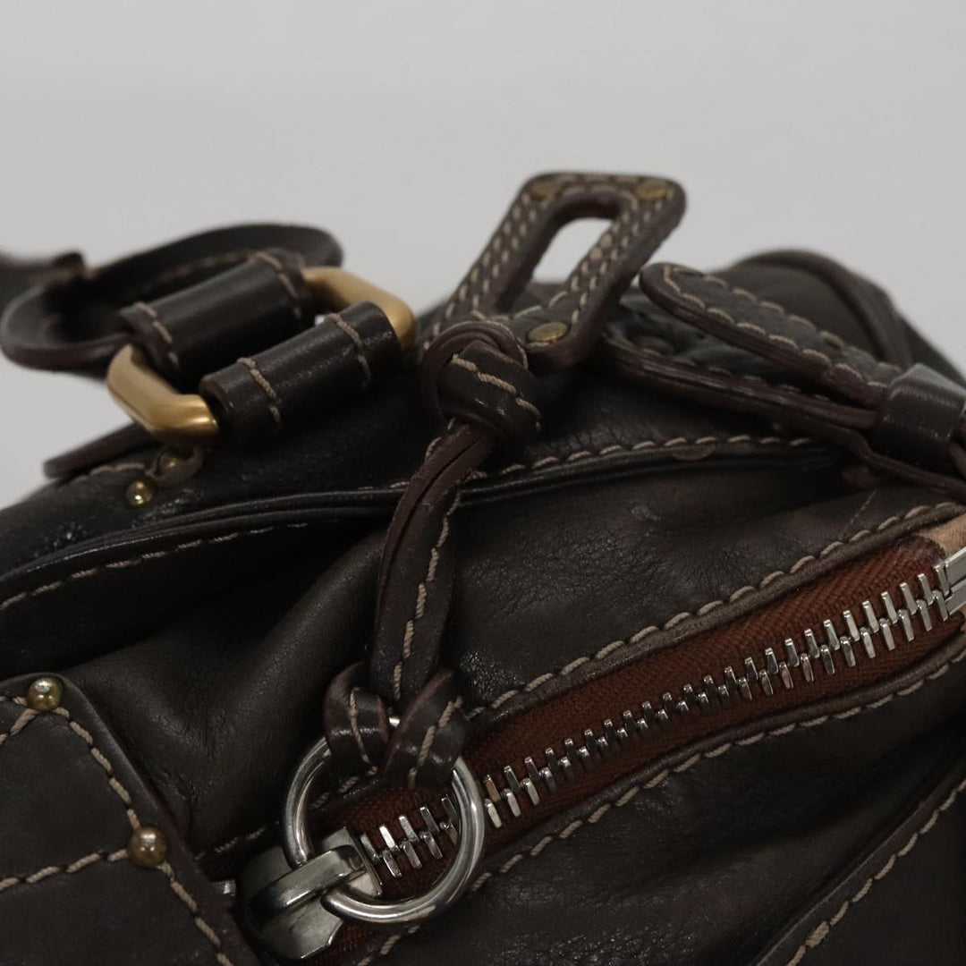 Chloe Paddington Hand Bag Leather Brown am7592