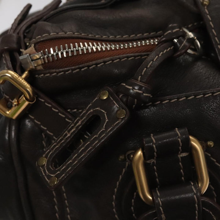 Chloe Paddington Hand Bag Leather Brown am7592
