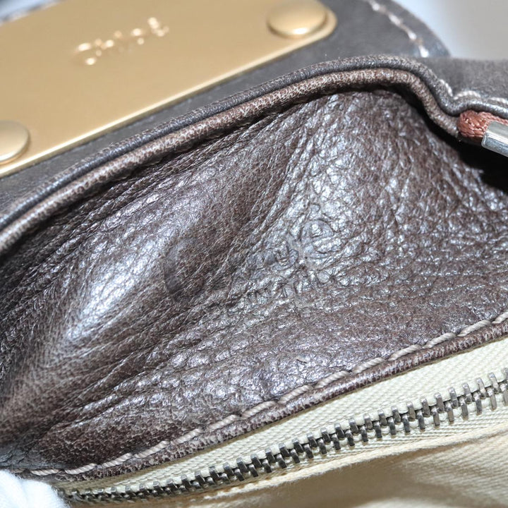 Chloe Paddington Hand Bag Leather Brown am7592