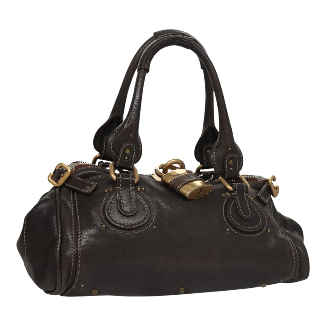 Chloe Paddington Hand Bag Leather Brown am7592