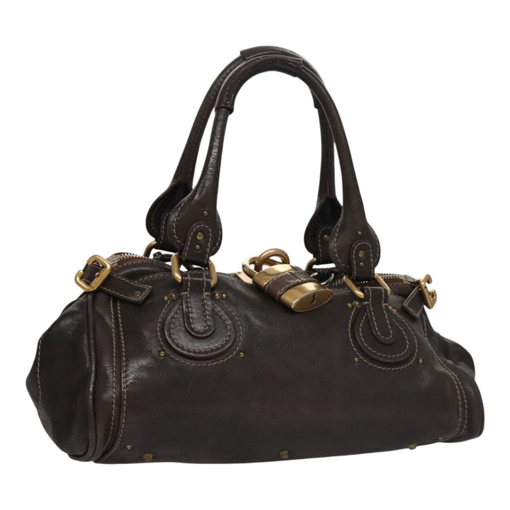 Chloe Paddington Hand Bag Leather Brown am7592