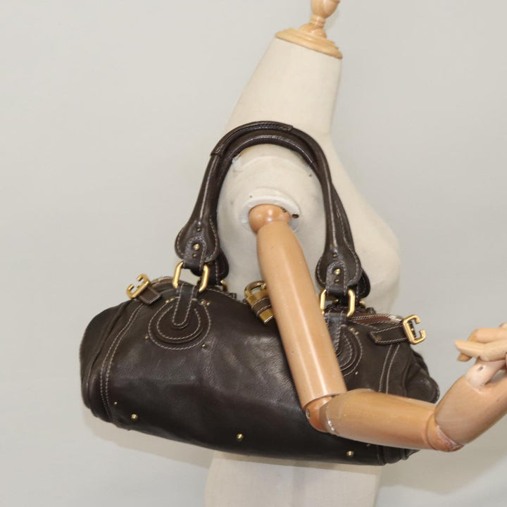 Chloe Paddington Hand Bag Leather Brown am7592