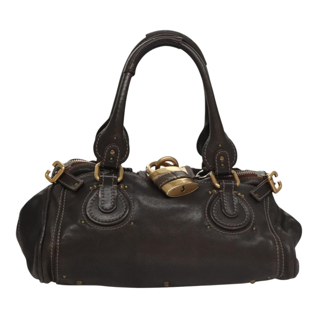 Chloe Paddington Hand Bag Leather Brown am7592