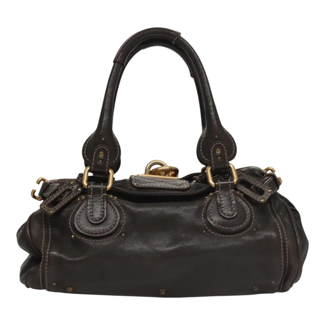 Chloe Paddington Hand Bag Leather Brown am7592