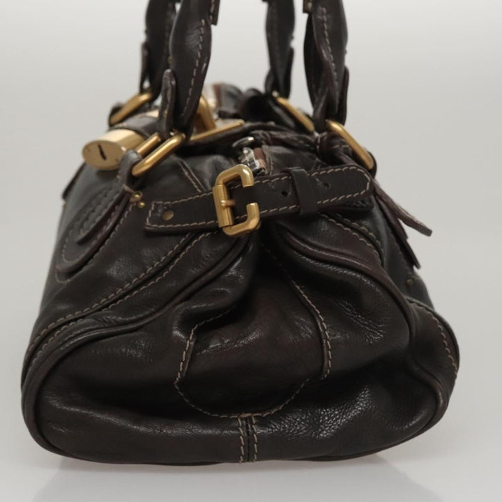 Chloe Paddington Hand Bag Leather Brown am7592