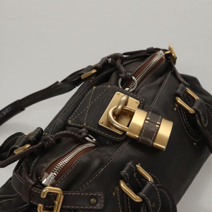 Chloe Paddington Hand Bag Leather Brown am7592