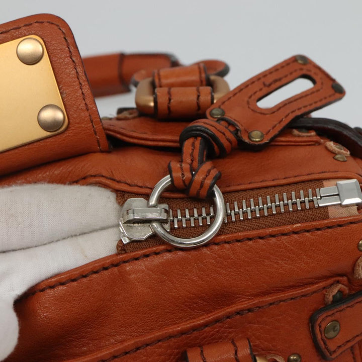 Chloe Paddington mini Hand Bag Leather Brown am7622