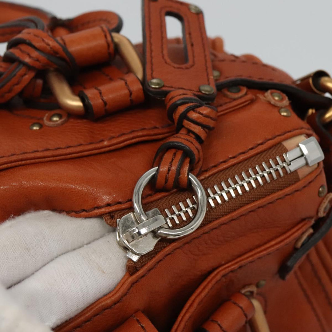 Chloe Paddington mini Hand Bag Leather Brown am7622