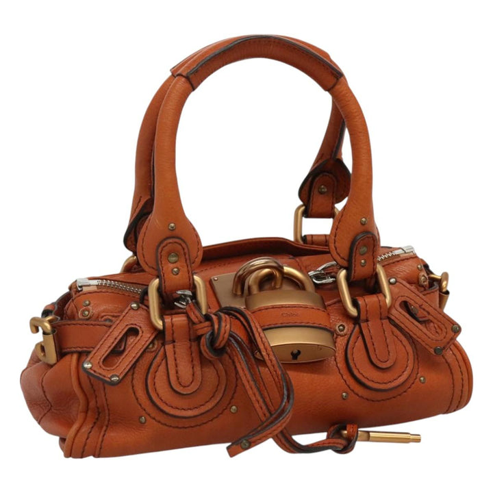 Chloe Paddington mini Hand Bag Leather Brown am7622