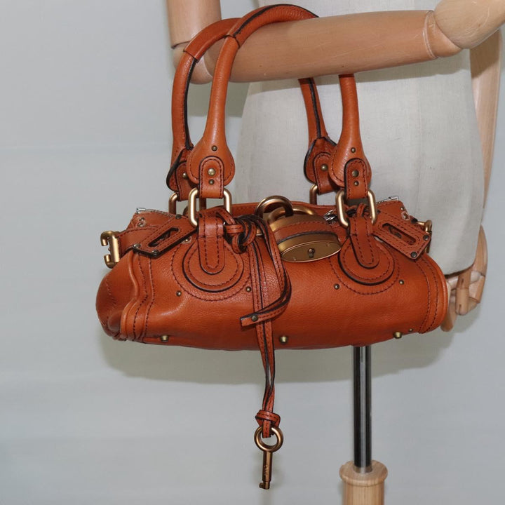 Chloe Paddington mini Hand Bag Leather Brown am7622